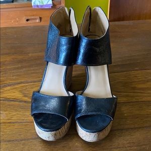 🎃Nine West leather wedge
